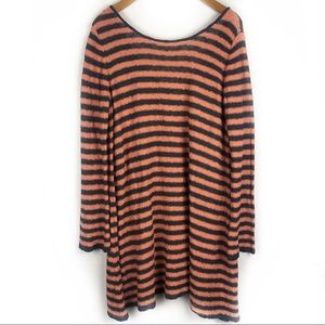 Free People Striped Boho Dress Large NEW